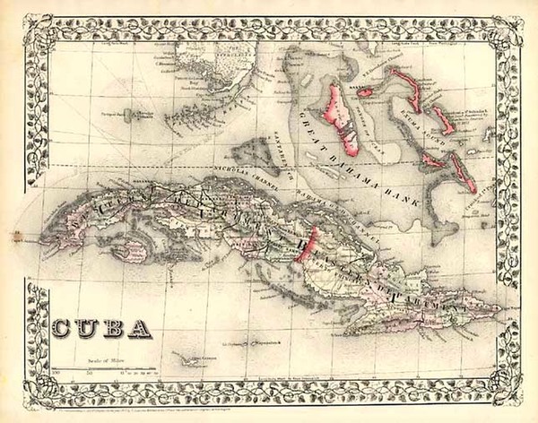 22-Caribbean Map By Samuel Augustus Mitchell Jr.