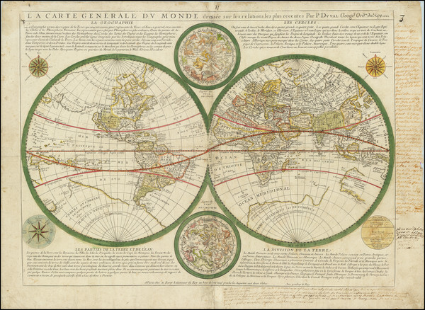 79-World Map By Pierre Du Val / Nicolas Berey