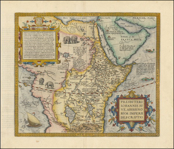 14-Africa and East Africa Map By Abraham Ortelius