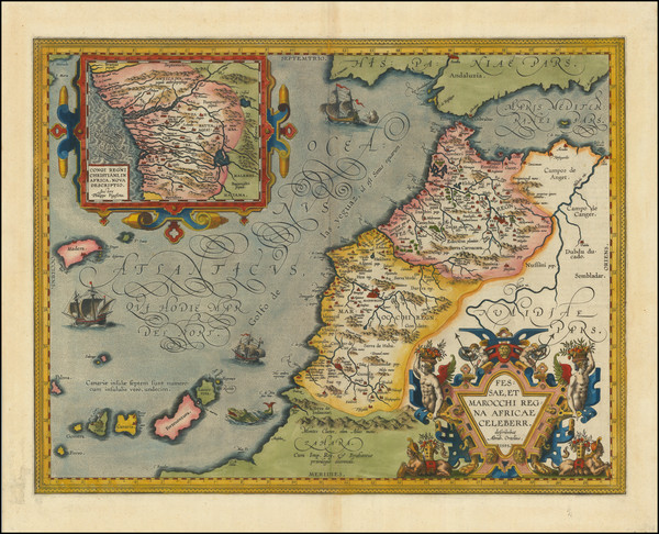 5-North Africa and West Africa Map By Abraham Ortelius