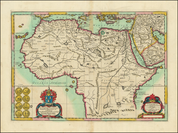 38-North Africa Map By Nicholaus Blankaart