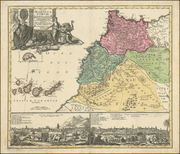 64-North Africa and African Islands, including Madagascar Map By Johann Christoph Homann