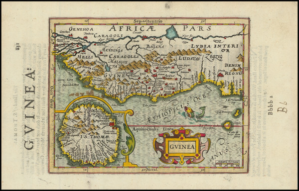 74-West Africa Map By Jodocus Hondius - Gerhard Mercator