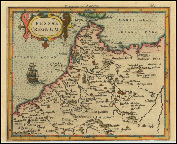 37-North Africa Map By Jodocus Hondius