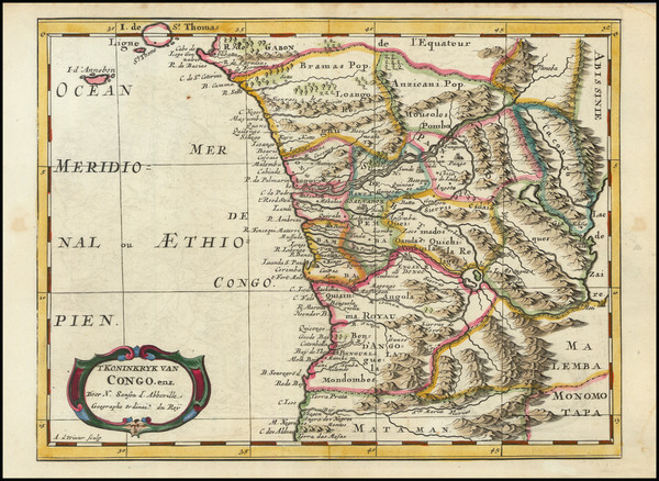 32-East Africa Map By Francois Halma / Nicolas Sanson