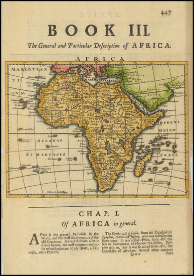 2-Africa Map By Herman Moll