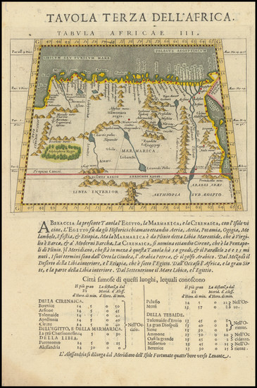 10-Egypt and North Africa Map By Giovanni Antonio Magini