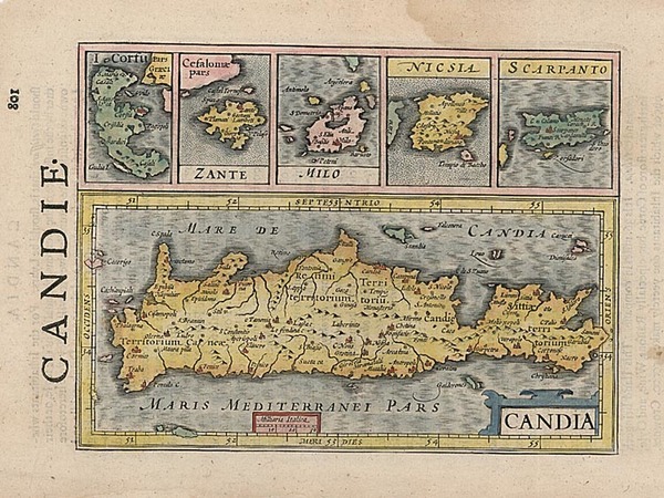 17-Europe, Mediterranean, Balearic Islands and Greece Map By Henricus Hondius - Gerhard Mercator