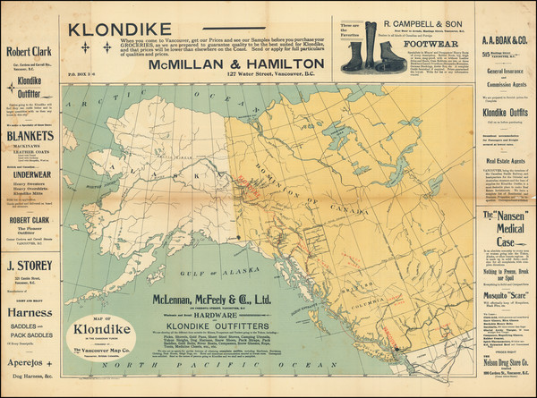 39-Alaska, Western Canada and British Columbia Map By The Vancouver Map Co.