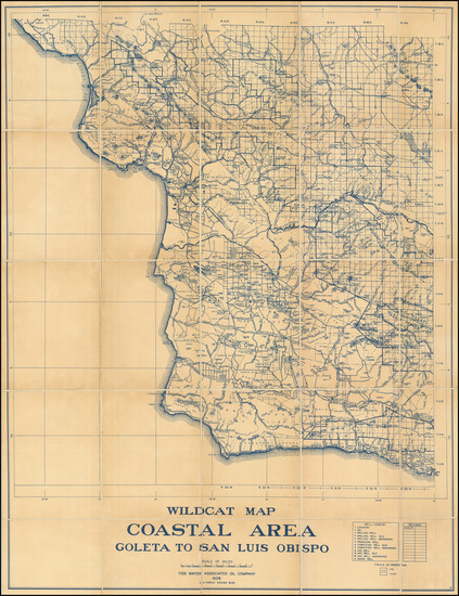 68-California Map By Tide Water Associated Oil Company