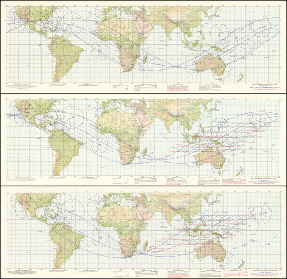 28-World and Space Exploration Map By NASA / Aeronautical Chart and Information Center