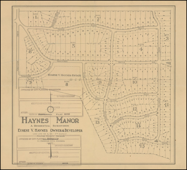 35-Georgia Map By O.I. Freeman