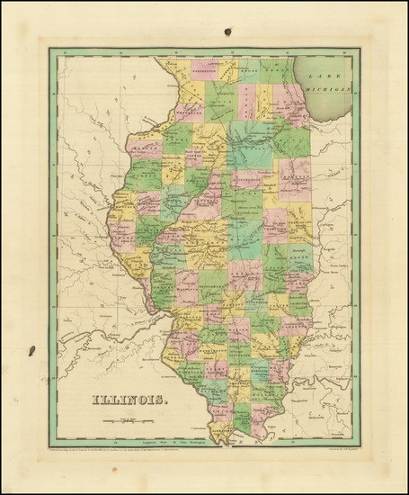 57-Illinois Map By Thomas Gamaliel Bradford