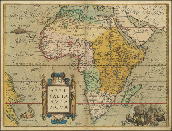 97-Africa Map By Abraham Ortelius