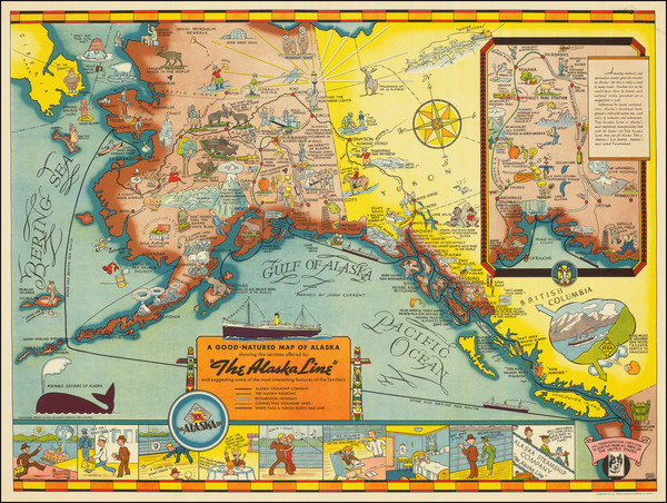 8-Alaska and Pictorial Maps Map By Edward Camy