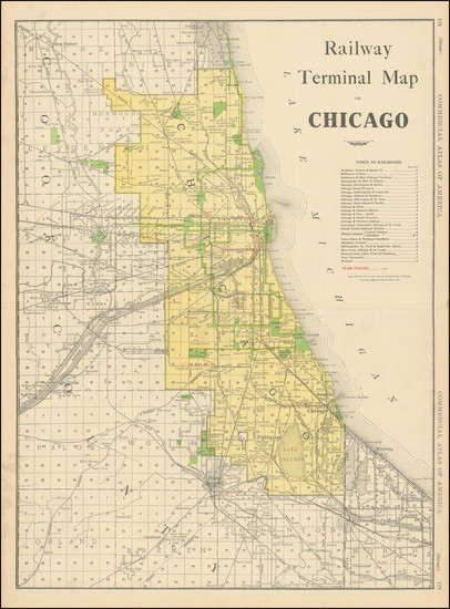 65-Chicago Map By Rand McNally & Company