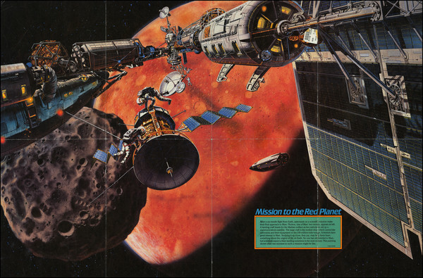 96-Space Exploration Map By National Geographic Society