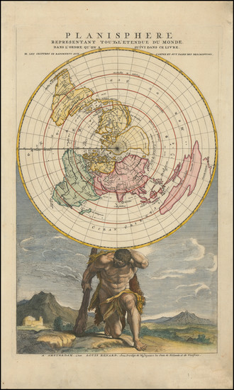 32-World, Polar Maps and Title Pages Map By Louis Renard