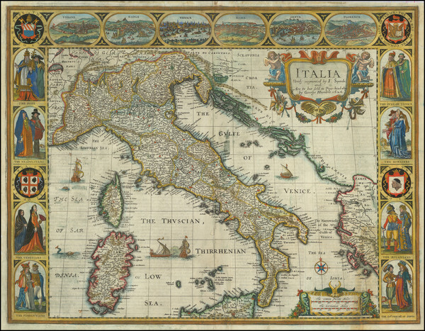 86-Italy Map By John Speed