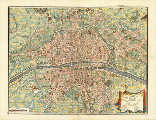 56-Paris and Île-de-France Map By Alexis-Hubert Jaillot