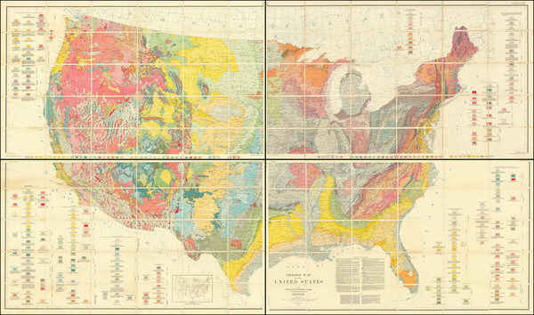 59-United States and Geological Map By U.S. Geological Survey / George W. Stose