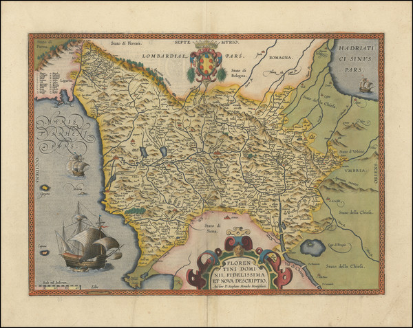 33-Northern Italy Map By Abraham Ortelius