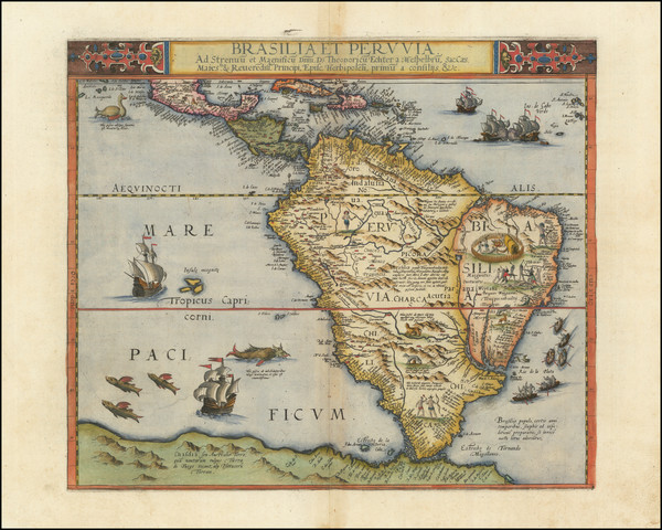 39-South America Map By Cornelis de Jode