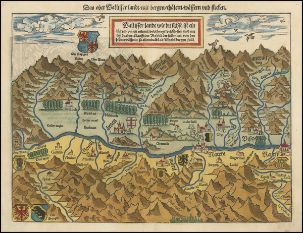 4-Switzerland Map By Sebastian Munster