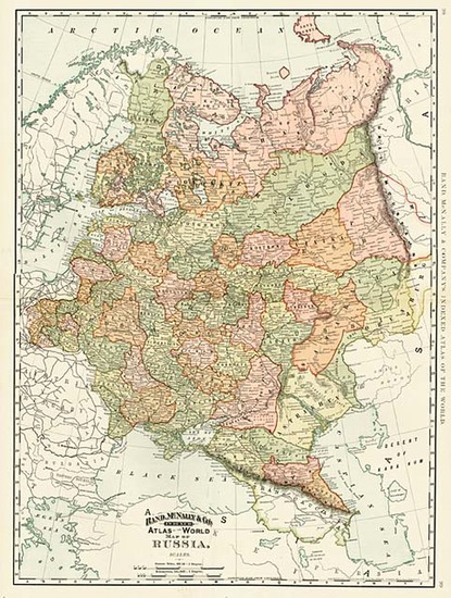 46-Europe, Russia and Baltic Countries Map By Rand McNally & Company