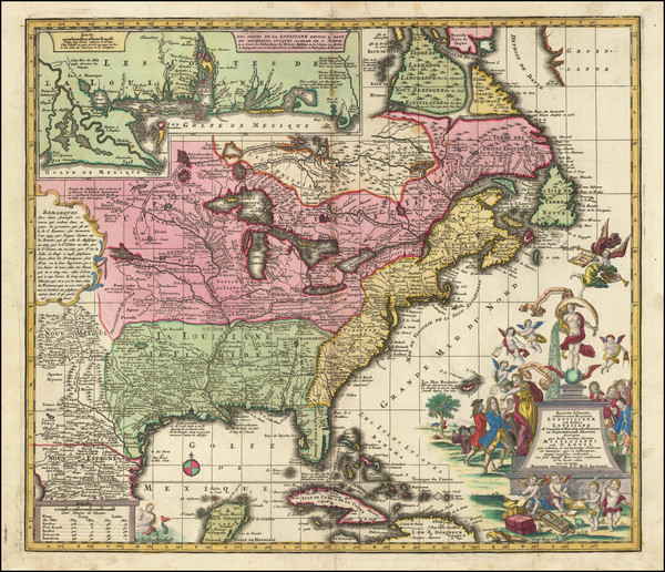 17-South, Southeast, Texas, Midwest and North America Map By Matthaus Seutter