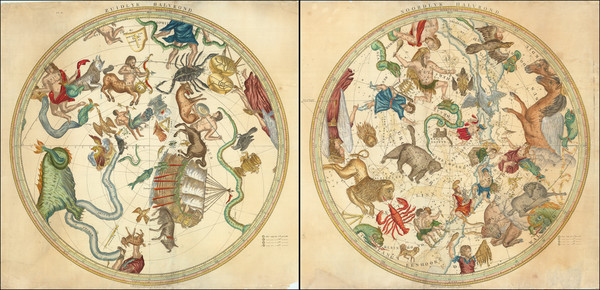 33-Celestial Maps Map By Gerard Hulst Van Keulen / Pieter Nieuwland