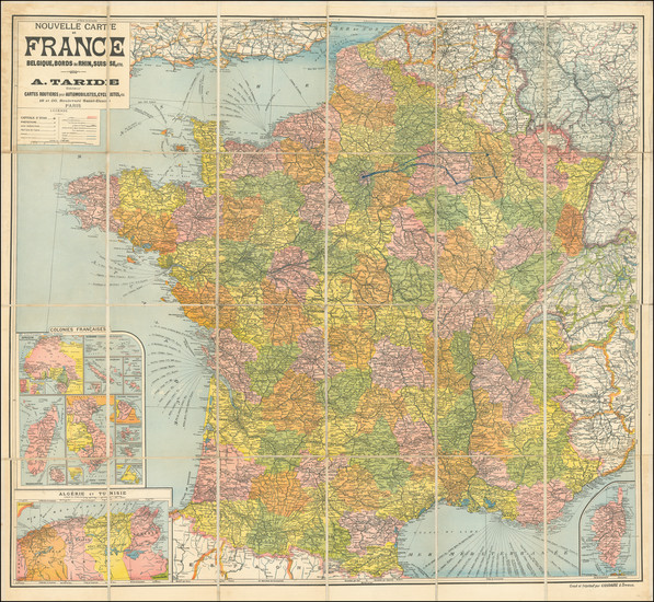 69-France Map By A. Taride