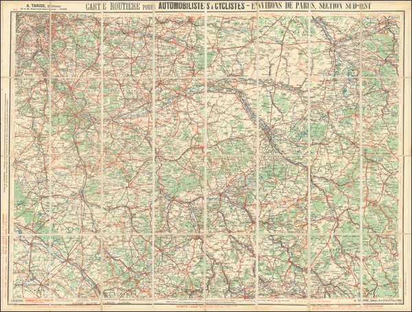 100-Paris and Île-de-France, Sud et Alpes Française and Nord et Nord-Est Map By A. Tar