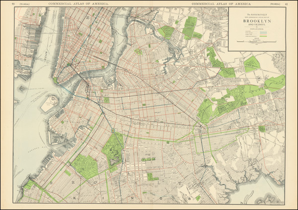 25-New York City Map By Rand McNally & Company