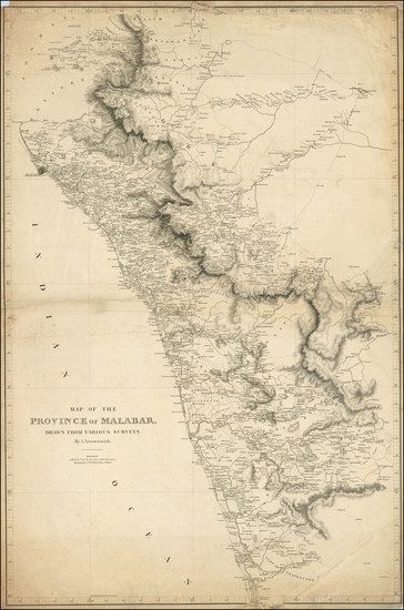 39-India Map By Aaron Arrowsmith