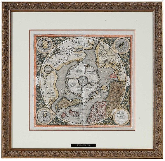 9-World, Northern Hemisphere and Polar Maps Map By Gerard Mercator