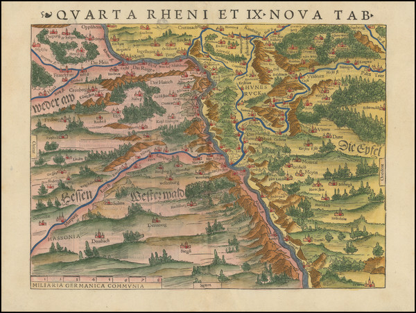 49-Nord et Nord-Est and Mitteldeutschland Map By Sebastian Munster