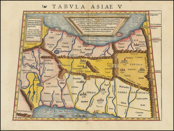 81-Persia & Iraq Map By Sebastian Munster