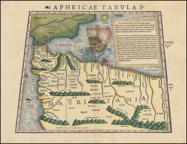 51-Spain and North Africa Map By Sebastian Munster