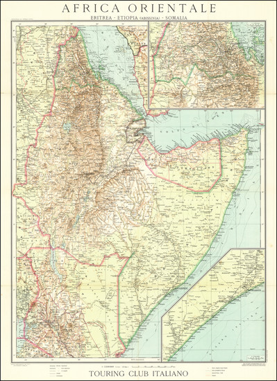 42-East Africa Map By Touring Club Italiano