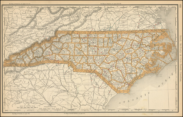 56-North Carolina Map By Rand McNally & Company