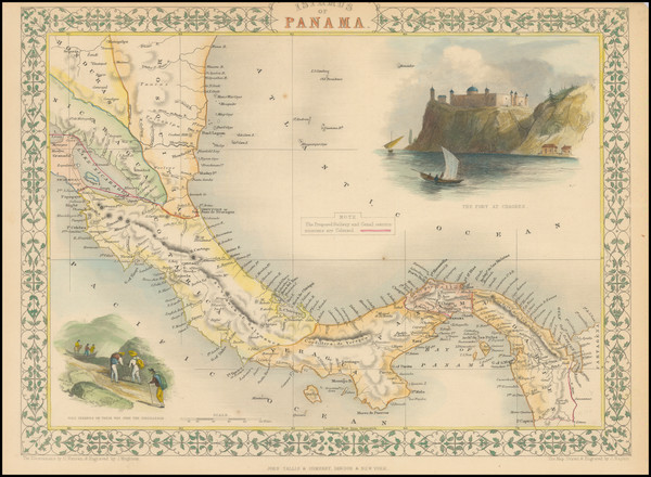 16-Central America Map By John Tallis