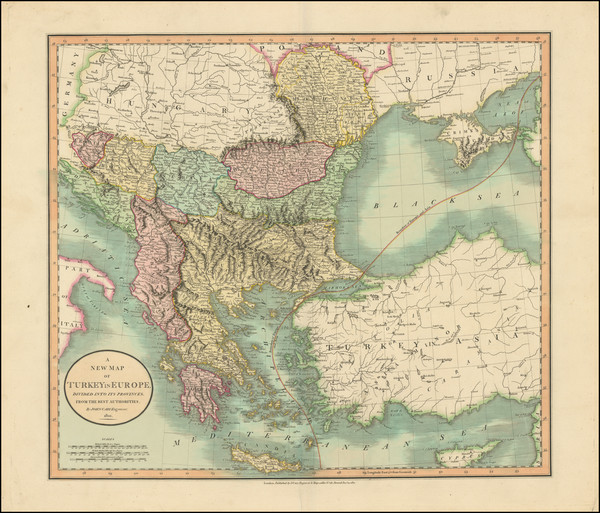 66-Balkans, Turkey, Turkey & Asia Minor and Greece Map By John Cary