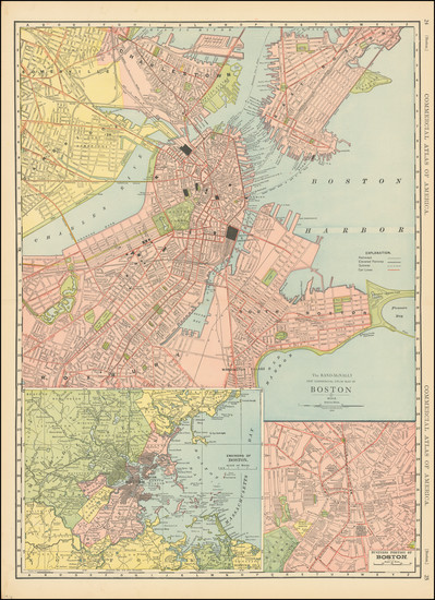 48-Boston Map By Rand McNally & Company