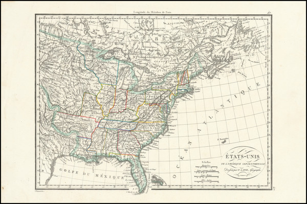 34-United States and Wisconsin Map By Alexandre Emile Lapie