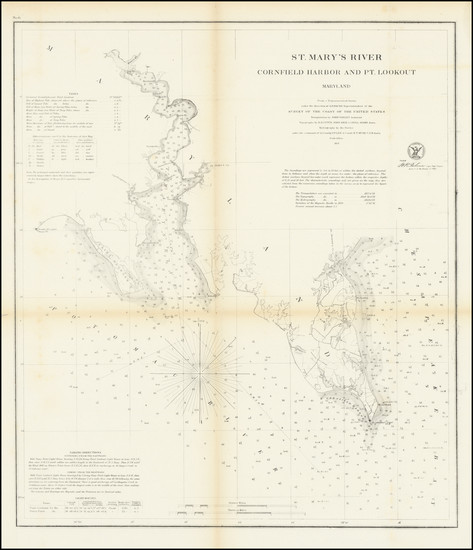 66-Maryland Map By U.S. Coast Survey