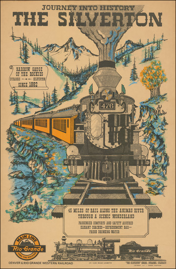 95-Colorado, Colorado and Travel Posters Map By George Hauptman