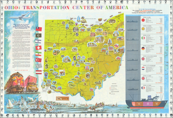 16-Ohio Map By Ohio Department of Highways