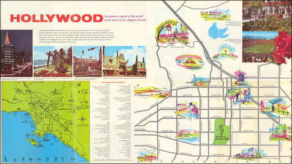 2-Pictorial Maps and Los Angeles Map By Robert  H. Himber