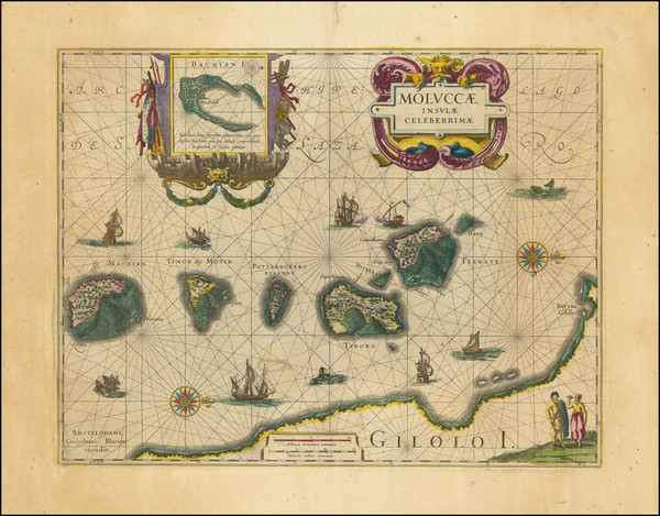 38-Indonesia Map By Willem Janszoon Blaeu